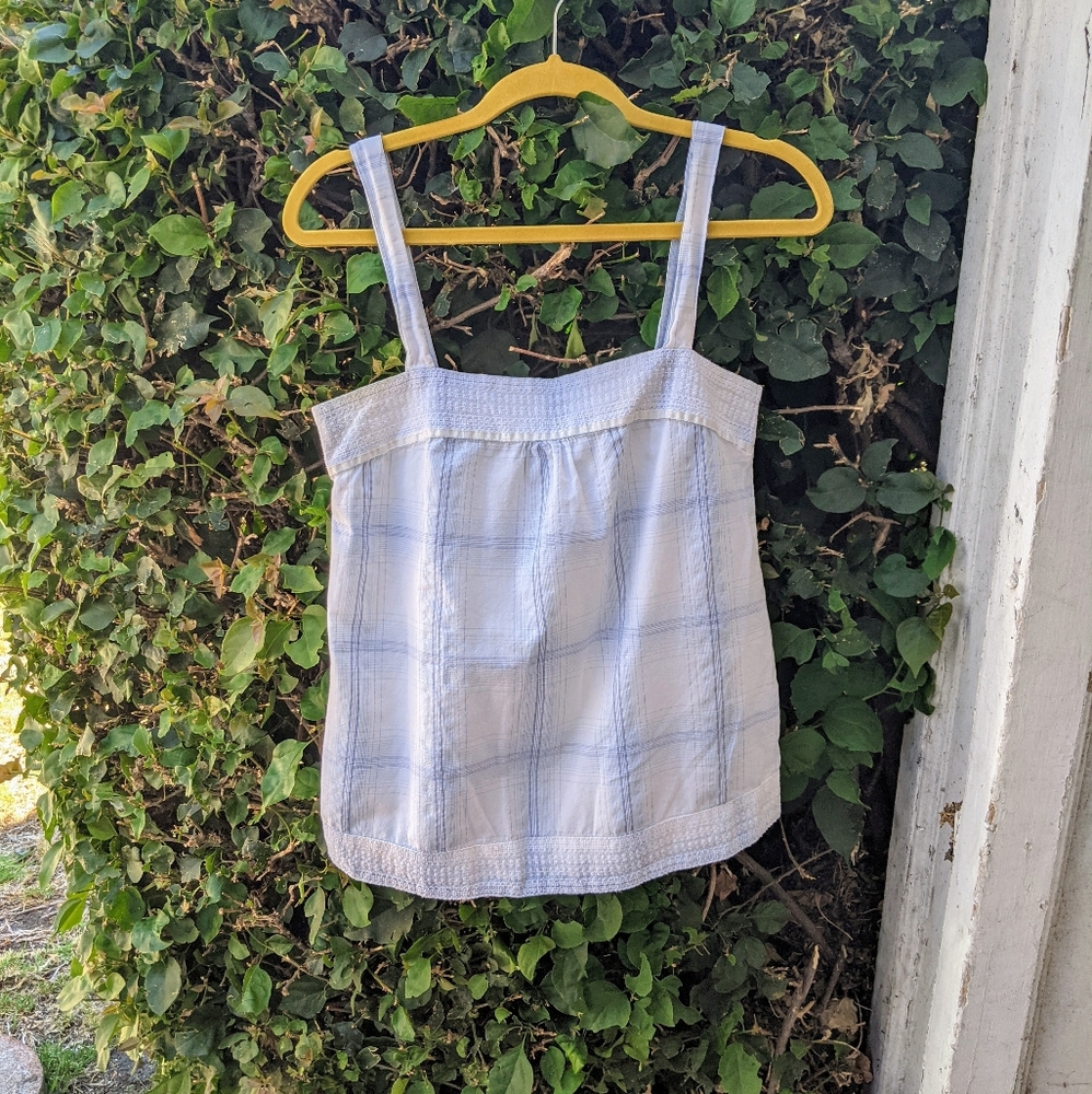 Baby Blue Cotton Prairie Top - Picture 1 of 4
